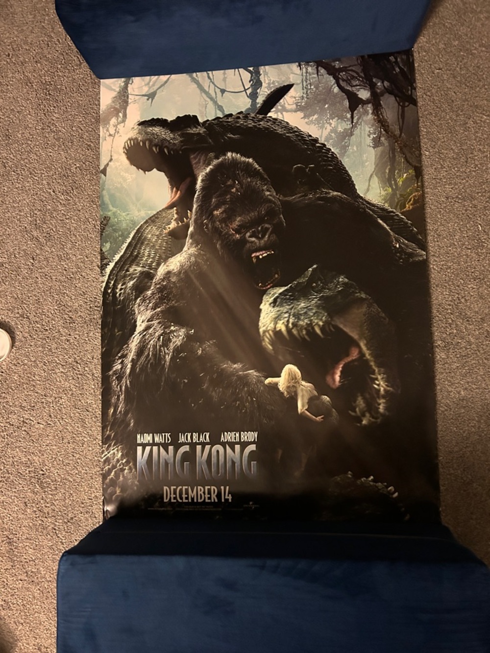 King Kong jack black Movie Poster Dec 14th, excellent condition!